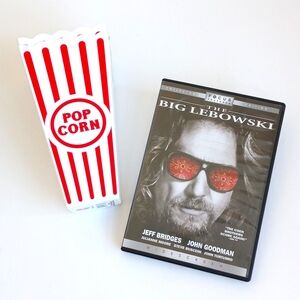 The Big Lebowski DVD with 2 New Popcorn Containers